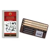 Koh-I Noor Professional Sketching Set Eskiz Kalem Seti Yassı Uçlu Çizim Seti Metal Kutu 8892