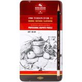 koh-ı noor sanatsal profesyonel dereceli kalem seti naturel 8b-8h metal kutu of gaphite pencils 1902 12 - Yok