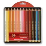 koh-ı noor set of artists coloured pencils kuru boya kalemi 24 renk portre tonları 3824 - Yok