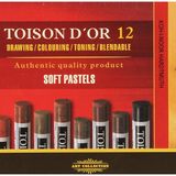 Koh-I-Noor Toison D 'or 8522 yumuşak sanatçı pastel tonlarında değişmekte (12 adet)