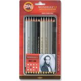 Kohinoor Mondeluz Aquarell Boya Kalemi 12 Renk GRİ TONLAR Metal Kutu 3722-012G