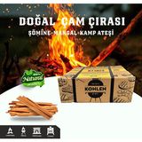 Kohlen Doğal Çam Çırası - Şömine, Mangal ve Soba Için Hızlı Tutuşturucu - Ahşap Rengi - 1 Adet
