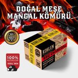 Kohlen Doğal Meşe Mangal Kömürü BBQ Özel | Boylanmış | Doğal | 5 Kğ - Siyah - 1 Adet