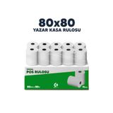 Köhler 80X80 Adisyon Rulosu / Yazar Kasa Rulosu / Yazıcı Rulosu / Adisyon Kağıdı 10'lu Paket