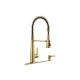 KOHLER REC22745-SD-2MB Sabunluklu Yarı Profesyonel Mutfak Bataryası, Canlı Fırçalanmış Modern Pirinç