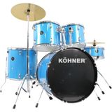 Köhner Cd-01 Bl Mavi Akustik Bateri Seti
