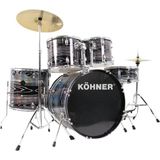 Köhner Cd-01 Bw Siyah Desenli Akustik Bateri Seti