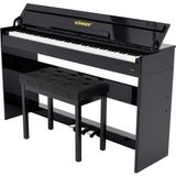 Köhner SLP-245 BK Dijital Konsol Piyano (88 Tuşlu, Tuş Hassasiyetli, Kapaklı, Bluetooth) - Tabure ve Kulaklık Hediyeli