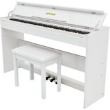 Köhner SLP-245 WH Dijital Konsol Piyano (88 Tuşlu, Tuş Hassasiyetli, Kapaklı, Bluetooth) - Tabure ve Kulaklık Hediyeli