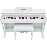 Köhner SLP-275 WH Dijital Konsol Piyano (88 Tuşlu, Tuş Hassasiyetli, Kapaklı, Bluetooth) - Tabure ve Kulaklık Hediyeli
