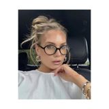 Koi Eyewear Minimal Oval Siyah Çerçeve Mavi Işık Koruyucu Şeffaf Cam Ekran Gözlüğü | Yeni Sezon UV400 Koruma