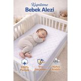 Koi Home Kapitone Bebek Alezi %100 Pamuk Sıvı Geçirmez Lastikli – Waterproof Baby Mattress Protector - 70 x 140 cm - Beyaz