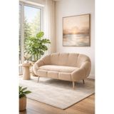 KOKİ DESİGN LİDA 2 Kişilik Uzun Koltuk Berjer Wellsoft Bej (Salon , Balkon ,Ofis)