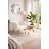 KOKİ DESİGN LOTUS Wellsoft Kırık Beyaz Tekli Koltuk Berjer (SALON,BALKON,OFİS) ZİGON SEHPA HEDİYELİ