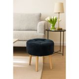 KOKİ DESİGN Wellsoft Antrasit Dekoratif Papatya Puf