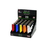 KOKO-1800 Manyetöllü Metal Cep Çakmak Renkli Manyetolu Doldur Kullan - 25'li Paket