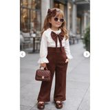 KOKOŞ BEBEK Erkek Çocuk Klasik Şık Askılı Pantolon Gömlek Takımı – 2/10 Yaş – 31637