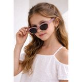 KOKOŞ BEBEK Kız Çocuk Simli Pembe Kedi Göz Güneş Gözlüğü UV400 Filtreli Pembe
