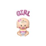 Kokoş Parti Cinsiyet Belirleme Partisi-baby Shower Kız Bebek Folyo Balon + Gırl Yazılı Balon