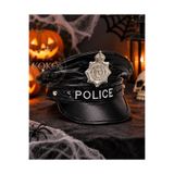 Kokoş Parti Halloween Polis Şapkası ● Cadılar Bayramı Gerçekçi Polis Kostüm Şapkası ● Yetişkin