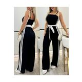 Kokosh moda Kadın Ip Askılı Straplez Belden Kuşaklı Viskon Iki Iplik Tulum