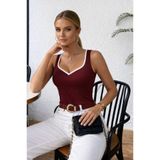 Kokosh moda Kadın Kalp Yaka Askılı Dalgıç Bluz