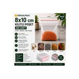 Köksal Pack KÖKSALPACK 8x10 cm Kilitli Poşet Şeffaf Kilitli Torba 100 Adet | Zip Kilit Poşet Takı, Boncuk, Vida ve Numune Saklama
