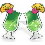 Kokteyl Bardak Parti Gözlüğü Yeşil Renk (5047)