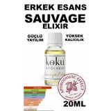 KokuAtölyesi Sauvage Elixir Erkek Parfüm Esansı 20 ML – Baharatlı Aromatik Yoğun Koku + DPG