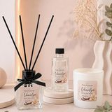 Kokulu 3’lü Dekoratif Oda Kokusu Seti – 100 ml Çubuklu Oda Kokusu + 100 ml Yedek + Cam Bardak