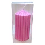 Kokulu Doğal 20CM-8CM Ebatlarda Pembe Renk Dekoratif Mum - 1 Adet