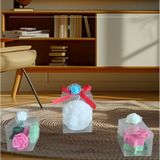 Kokulu Doğal beyaz pembe yeşil renk istiridye ve gül yıldız görünümlü 3 lü Dekoratif mum uü--45636911-p7