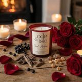 Kokulu Soya Mum – Ud & Sandal Ağacı Kokusu, Doğal Soya Wax, Uzun Yanma Süresi, Dekoratif Cam & - Çok Renkli