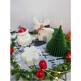 Kokulu Yılbaşı Mum Seti-Geyik-Kar Tanesi-Noel Baba-Çam Ağacı - 1 Adet