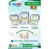 kokusil 3 lü Kapsamlı Koruma Seti Buzdolabı-Ayakkabılık-Otomobil Koku Giderici ve Koku Emici