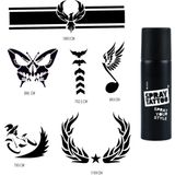 Kol ve Kanat Spray Tattoo Geçici Sprey Dövme Seti