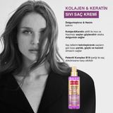 Kolajen & Keratin Sıvı Saç Kremi – Durulanmayan, Onarıcı & Dolgunlaştırıcı Etki, Bitkisel Kompleks B19, 200 ml - Çok Renkli - Standart