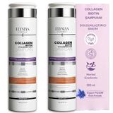 Kolajen (Collagen) & Biotin & Hyaluronic Acid Şampuanı 2 Adet | Copper Peptidli Nemlendirici, Dolgunlaştırıcı, Besleyici Bakım 300 ml