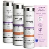 Kolajen (Collagen) & Biotin & Hyaluronic Acid Şampuanı 3 Adet | Copper Peptidli Nemlendirici, Dolgunlaştırıcı, Besleyici Bakım 300 ml