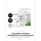 Kolajen ve Madecassoside İçeren Mikro Spikül İğneli Kağıt Maske Wati For Skin Microneedle Mask 10lu