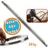 Kolastar Yaylı El Testere Ağzı Yedeği Bıçağı 1 Adet İsveç Kalitesi 24" İnç 610 Mm (61Cm) Çatal Diş