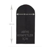 Kolay-Alışveriş Abiye Elbise Kılıfı Gamboç 60X160 Siyah Tela Nonvoven(Siyah)