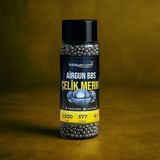 Kolay Av 4,5 mm Çelik Bilye Airsoft BB Mermi 1500 Adet Yüksek Kaliteli Gümüş Renk