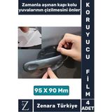 Kolay Montaj Otomobil Kapı Yuvası Araba Kapı Kolu Çizilme Aşınma Yıpranma Darbe Koruyucu Film 4 Adet - 1 - Çok Renkli