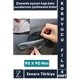 Kolay Montaj Otomobil Kapı Yuvası Araba Kapı Kolu Çizilme Aşınma Yıpranma Darbe Koruyucu Film 4 Adet