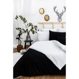 Kolay Ütü Battal Boy Nevresim Takımı (180X200 Siyah Lastikli Çarşaf+Yorgan Kılıfı+Y.kılıfı) Beyaz - 180 x 200 cm