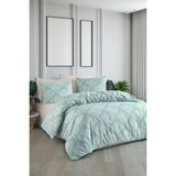 Kolay Ütülenir Su Yeşili Çift Kişilik Nevresim Takımı Yumuşak Dayanıklı ve Hızlı Kuruyan - 200 x 220 cm