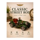 KOLAYEV Dekoratif Metal Chevrolet Classic Street Rod Vintage Araba 26,5 cm El Yapımı Klasik Otomobil Biblosu Yeşil mnk665