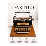 KOLAYEV Dekoratif Metal Daktilo Biblo Vintage Eskitme Ahşap Tabanlı El Yapımı Retro Masa ve Ofis Dekoru 24x21x14 cm mnk778
