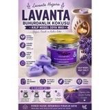 KOLAYEV Lavanta Kokulu Buhurdanlık Kokusu Kalp Model Soya Wax Tablet Kavanoz 330 Cc Yoğun Koku mnkt0519